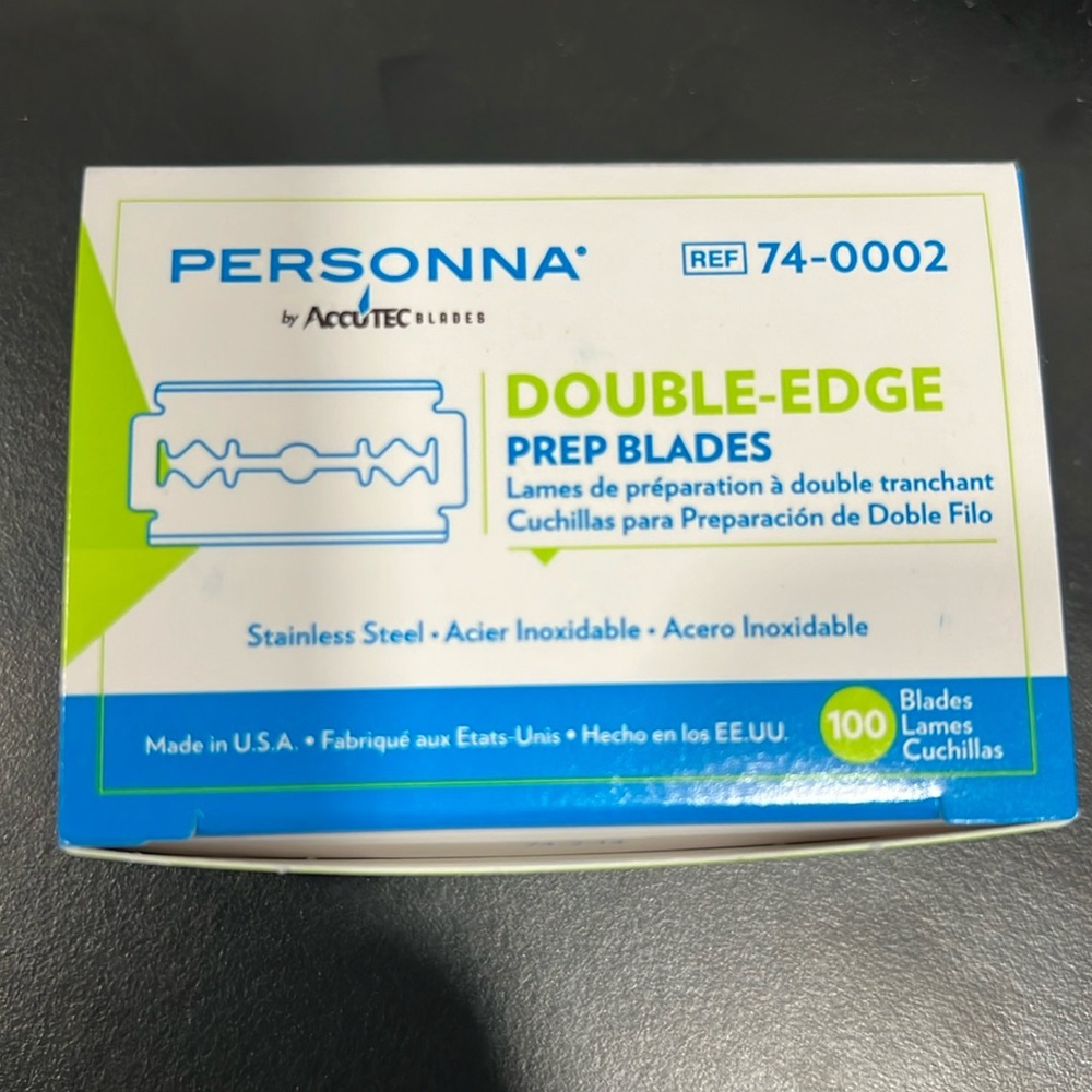 DOUBLE EDGE RAZOR BLADES STAINLESS STEEL -100 PACK